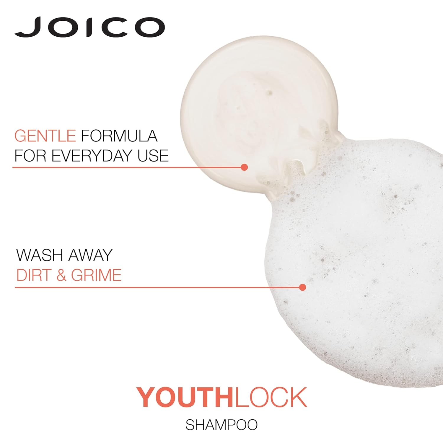 Joico YouthLock Shampoo Formulated With Collagen | Youthful Body & Bounce | Reduce Breakage & Frizz | Soften & Detangle Hair | Boost Shine | Sulfate Free | With Arginine | 33.8 Fl Oz : Beauty & Personal Care