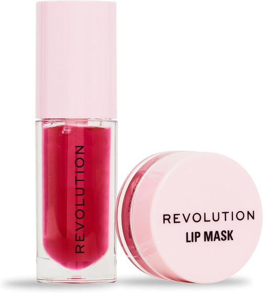 Revolution Beauty Cherry Lip Oil Gift Set, Includes Cherry Glaze Lip Oil & Cherry Lip Mask, Nourishing & Conditioning, Vegan & Cruelty-Free