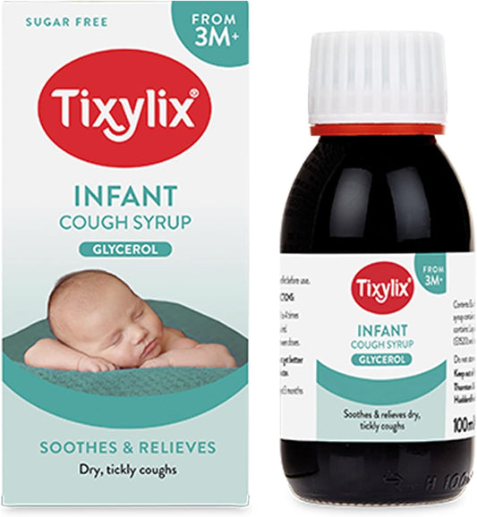 Tixylix Baby'S Honey And Lemon Dry And Tickly Cough Syrup 100Ml, Sugar And Colour Free, Suitable For Vegetarians, Suitable From 3 Months To 5 Years