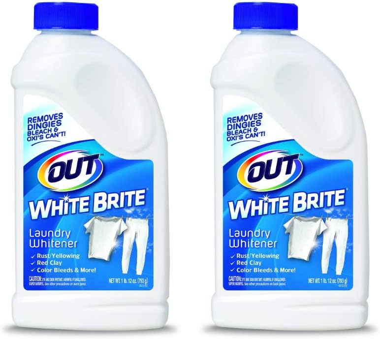 OUT White Brite Laundry Whitener Powder, 1 lb 12 oz, 2 Bottles