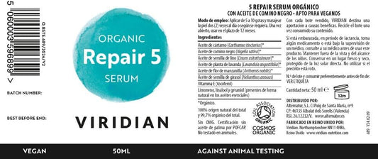 Viridian Organic Repair 5 Serum 50Ml
