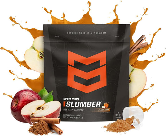 Mtn Ops Slumber Sleep Aid For Muscle Recovery & Deep Sleep, Sleepy Cocoa Sleep Support Powder Drink Mix, 30 Servings