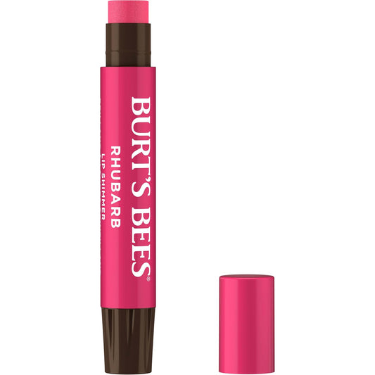 Burt'S Bees I0094327 ® 100% Natural Moisturising Lip Shimmer, Plum, 1 Tube & Lip Balm Pomegranate, Moisturising Lip Balm With Beeswax & Vitamin E, 100% Natural Origin, 4.25G
