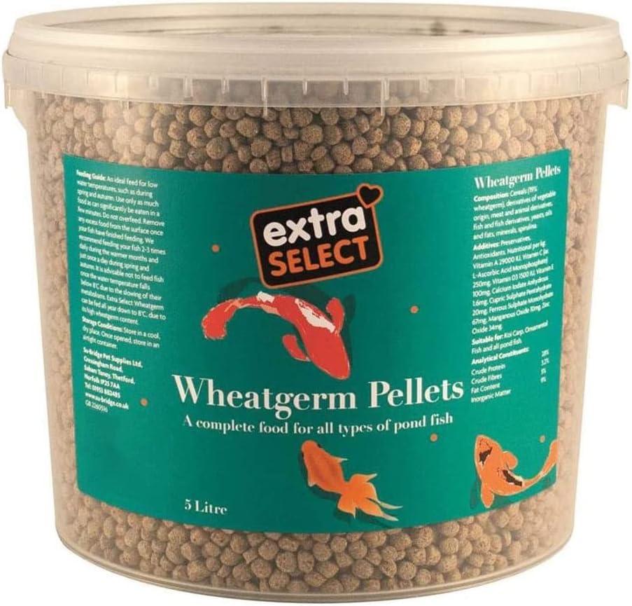 Extra Select Wheatgerm Pellets Complete Fish Food Tub, 5 Litre?05SBWGP5