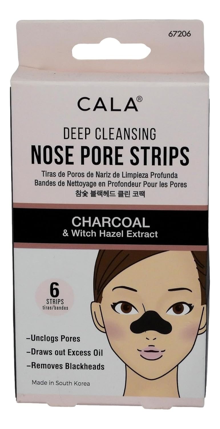 Cala Charcoal Nose Pore Strips 1 Pack,6 Count