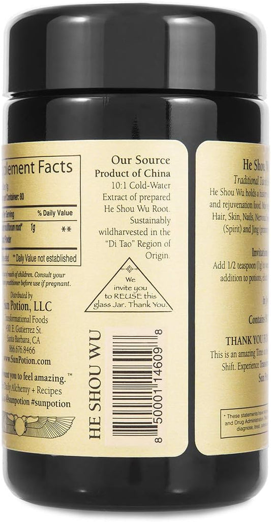 Sun Potion He Shou Wu (Wildcrafted) - Rejuvenation Tonic (80G)