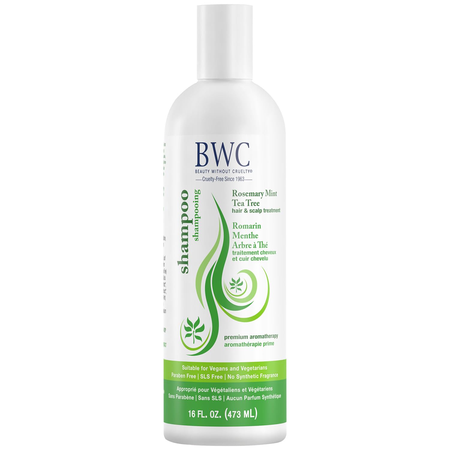 Beauty Without Cruelty Shampoo, Clarifying Rosemary Mint Tea Tree – Aromatherapy Hair & Scalp Treatment, Sls-Free, Vegan-Friendly & Cruelty-Free, 16 Oz