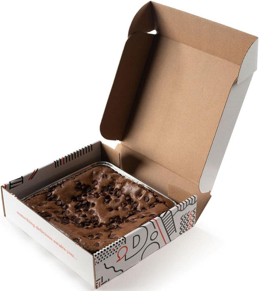 David'S Cookies Classic Chocolate Chip Brownie Dessert Tray - Fresh Bake, Soft, Chewy, And Delicious Brownies - Great For Sharing At Parties, Events, Or With Family And Friends (26 Oz)