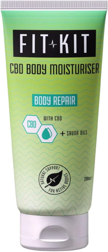 Fitkit Post Exercise Body Moisturiser - Post Workout Body Lotion For Men And Women - Skincare To Help Muscle Pain Relief, Tissue Repair, Sauna Oils To Aid Relaxation & Sleep - Body Repair, 200Ml