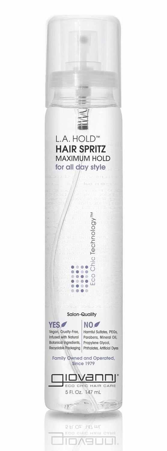 Giovanni L.A. Hold Hair Spritz - Maximum Hold Styling Spray, Lightweight, Lauryl & Laureth Sulfate Free - 5 Oz (Pack Of 3)