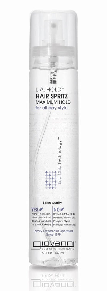 Giovanni L.A. Hold Hair Spritz - Maximum Hold Styling Spray, Lightweight, Lauryl & Laureth Sulfate Free - 5 Oz (Pack Of 3)