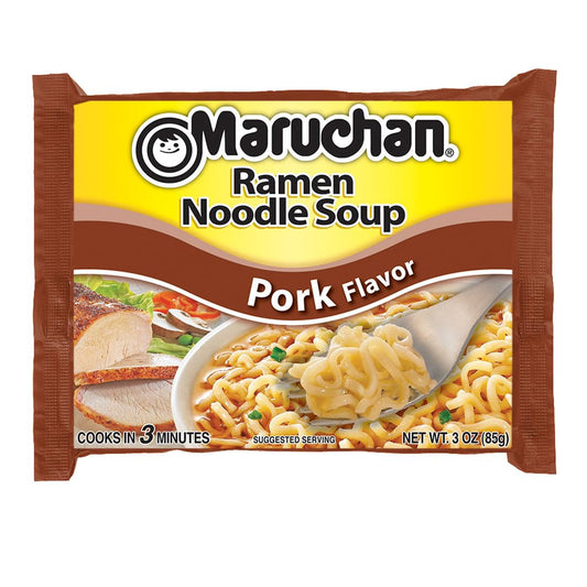 Maruchan Ramen Pork Flavor, 3.0 Oz(Pack of 24)