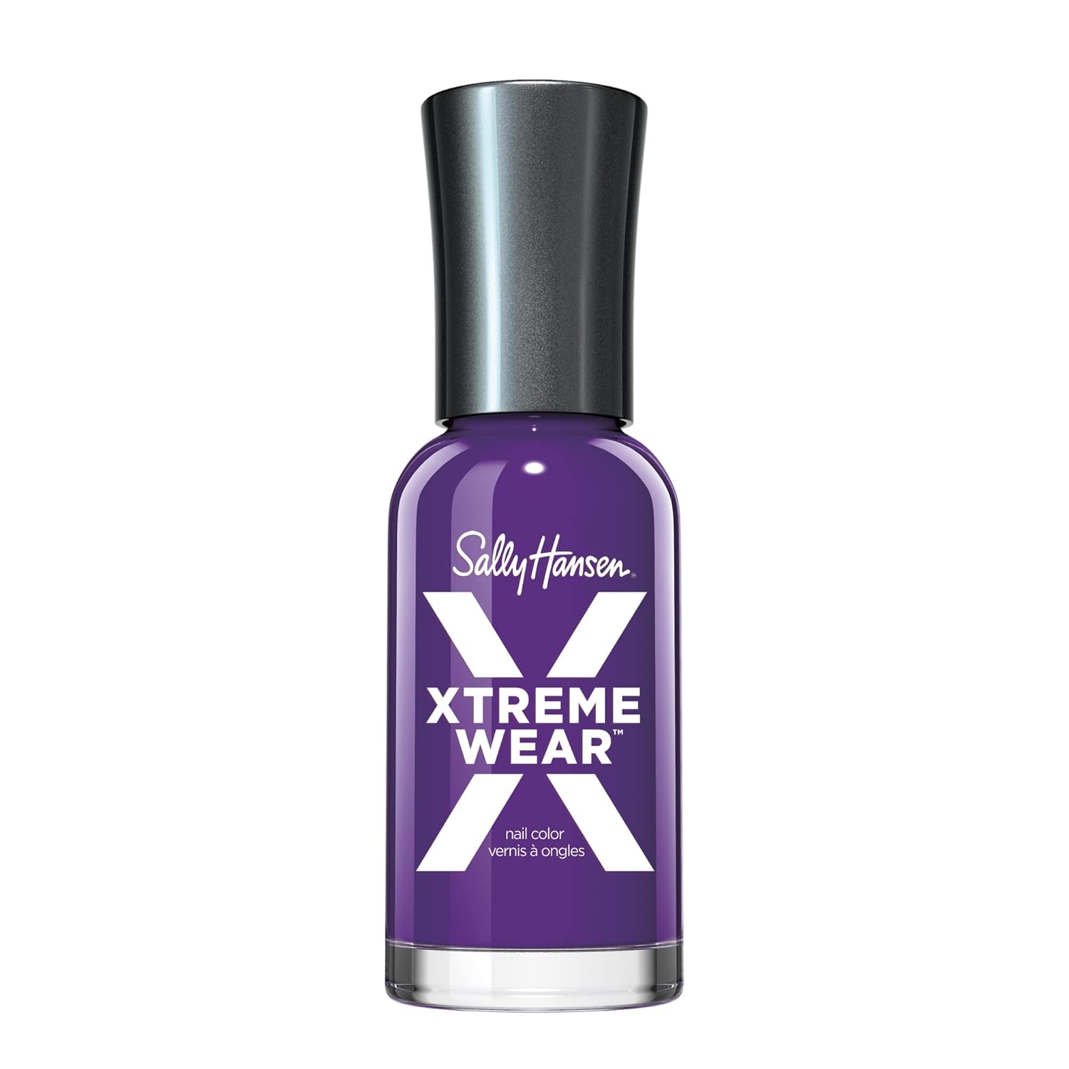 Sally Hansen Xtreme Wear Nail Polish, Streak-Free, Shiny Finish, Long-Lasting Nail Color, Purple Craze, 0.12 Fl Oz