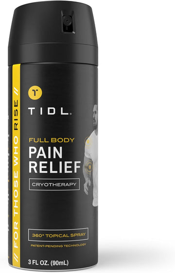 TIDL Cryotherapy Spray - Advanced Pain Relief for Rapid Recovery, Instant Cooling Menthol Spray, Targeted Pain Relief for Muscle and Joint Pain - Organic Plant-Based Formula, 3 oz