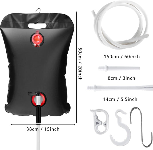 Coffee Enema Bag Kit ,Enema Bag,5.0ft Silicone Hose ? Coffee, Shower, Enemas at Home Water & Colon Detox Cleanse Kit?Black?10L?