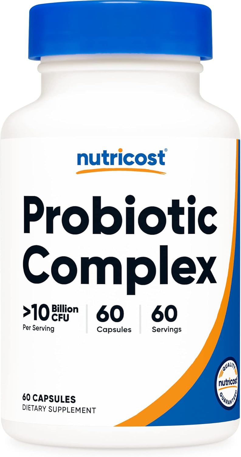 Nutricost Probiotic Complex (10 Billion Cfu) 60 Capsules - Acidophilus Plus 9 Other Probiotics, Non-Gmo, Gluten Free Supplement