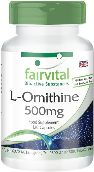 Fairvital | L-ornithine 500mg - VEGAN - HIGH DOSAGE - 120 capsules - amino acid