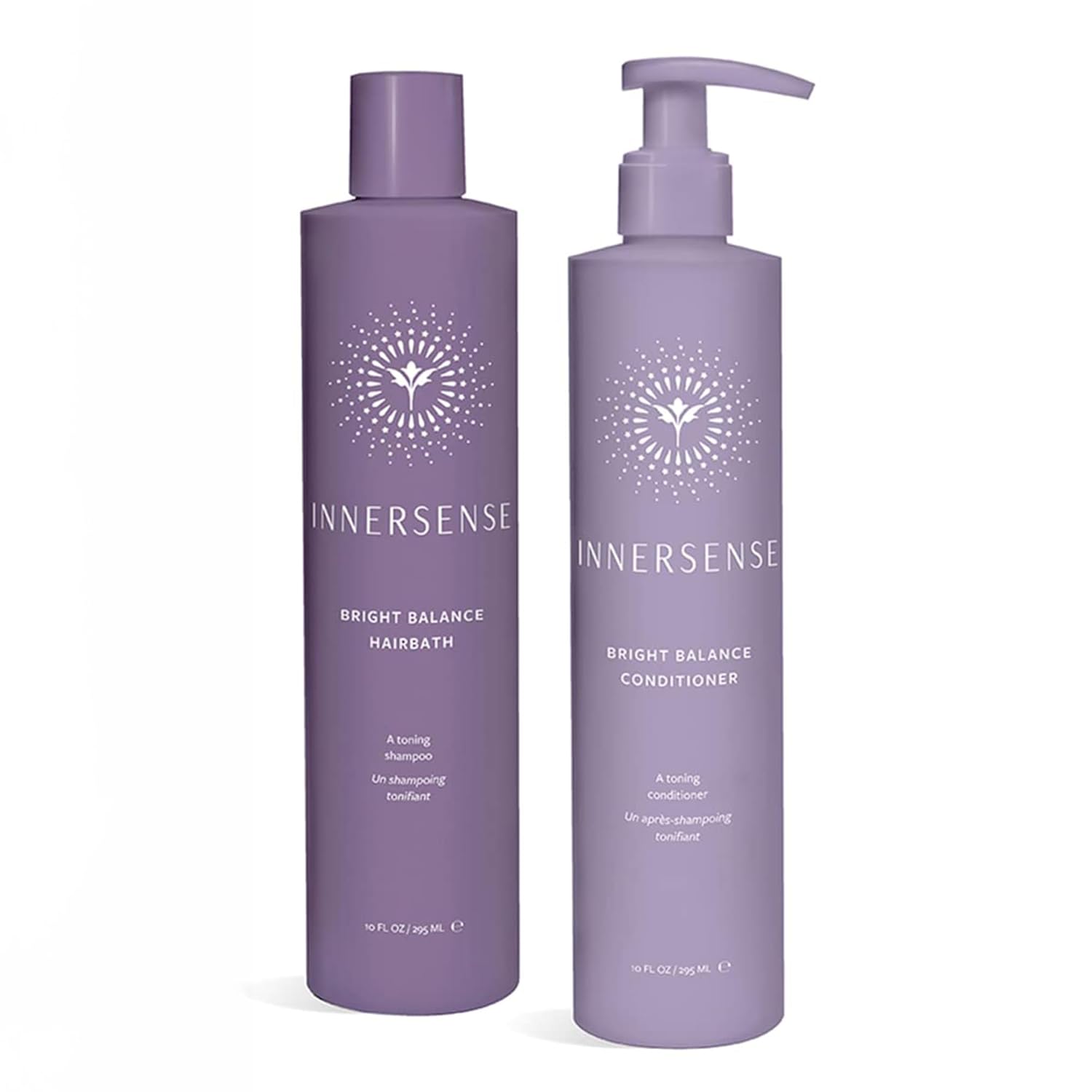 Innersense Organic Beauty - Natural Bright + Balanced Purple Toning Shampoo + Conditioner Value Duo | Non-Toxic, Cruelty-Free Haircare (10 Fl Oz | 295 Ml)