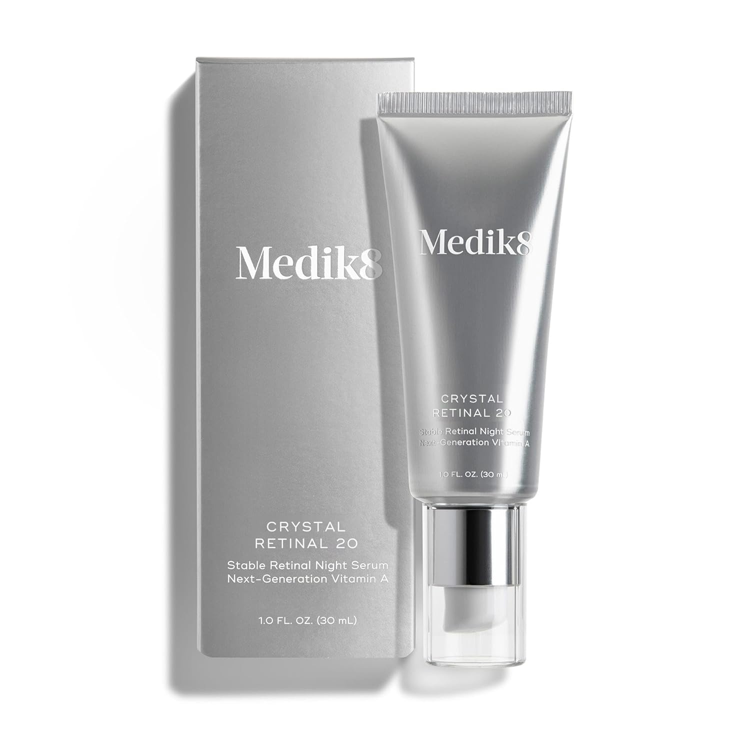 Medik8 Crystal Retinal 1 - Brightening, Firming, Advanced Skin Retinaldehyde Serum - Smooths Wrinkles - Hyaluronic Acid, Glycerin, Vitamin E - 1 Oz