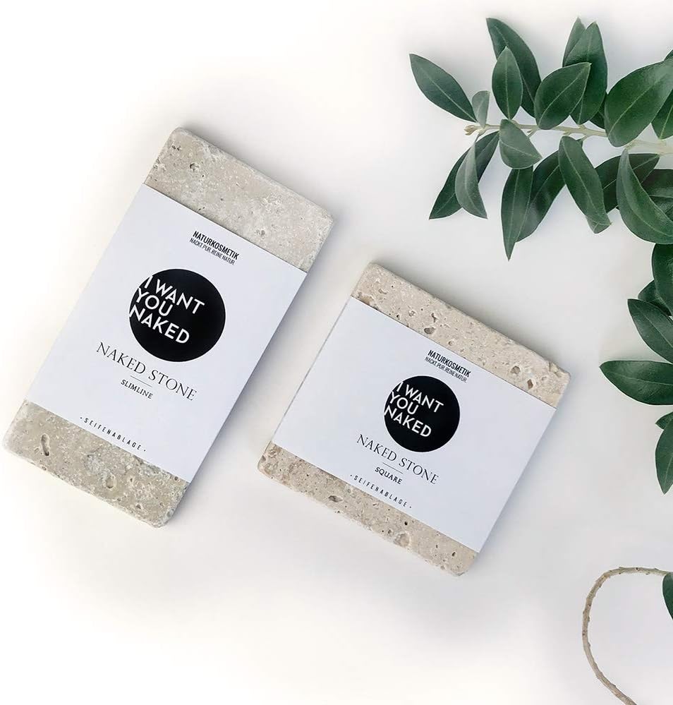 I Want You Naked Naked Soapstone Square|Soap Stone Travertine - Square, 240 G
