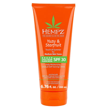 Hempz Daily Spf Yuzu & Starfruit Touch Of Summer Moisturizing Gradual Self-Tanning Creme With Spf 30 Medium Skin Tones