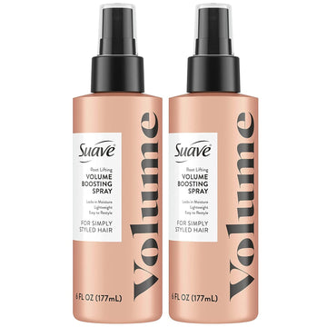 Suave Simply Styled Volume Spray – Root Lifting Hair Spray for Fine Hair, Moisturizing & Volumizing Hair Products, 6 Oz (Pack of 2)