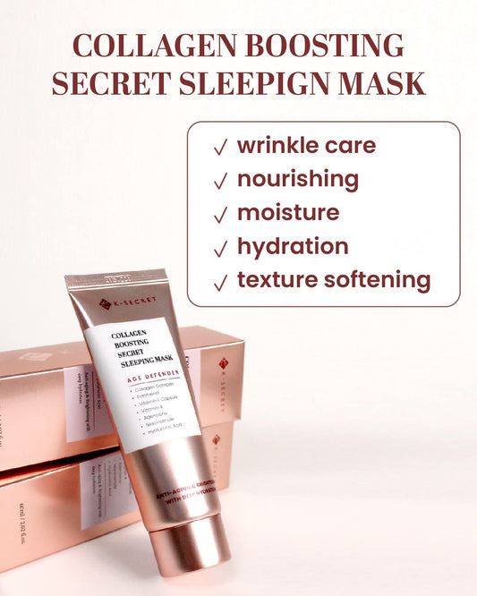 Ksecret Collagen Boosting Secret Sleeping Mask, 60Ml/2.03Fl.Oz. | Korean Skincare | Anti-Wrinkle Face Cream, Cream For Anti-Wrinkles & Moisturizing