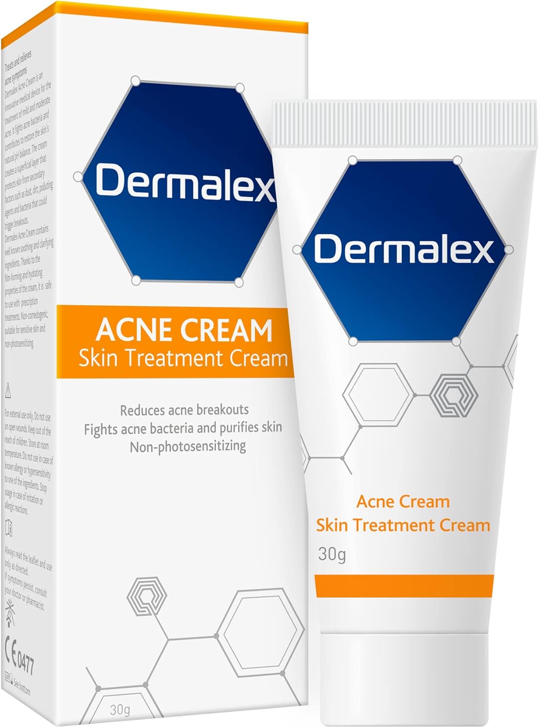 Dermalex Acne Treatment Cream – Clinically Proven To Treat Mild To Moderate Acne Symptoms – 30 G