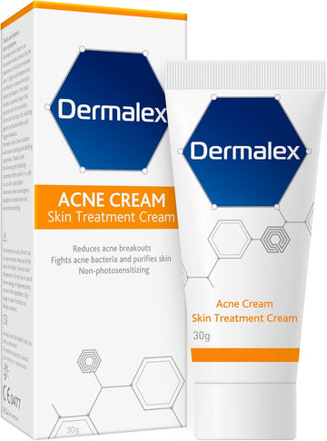 Dermalex Acne Treatment Cream – Clinically Proven To Treat Mild To Moderate Acne Symptoms – 30 G
