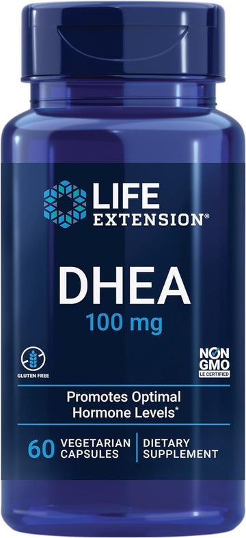 Life Extension Dhea - For Hormone Balance, Immune Support, Sexual Health, Bone & Cardiovascular Health And Anti-Aging And Mood Support Non-Gmo, Gluten-Free - 60 Vegetarian Capsules