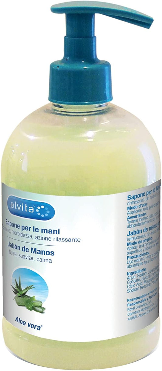 Alvita Sapone Mani Aloe Vera, 500ml