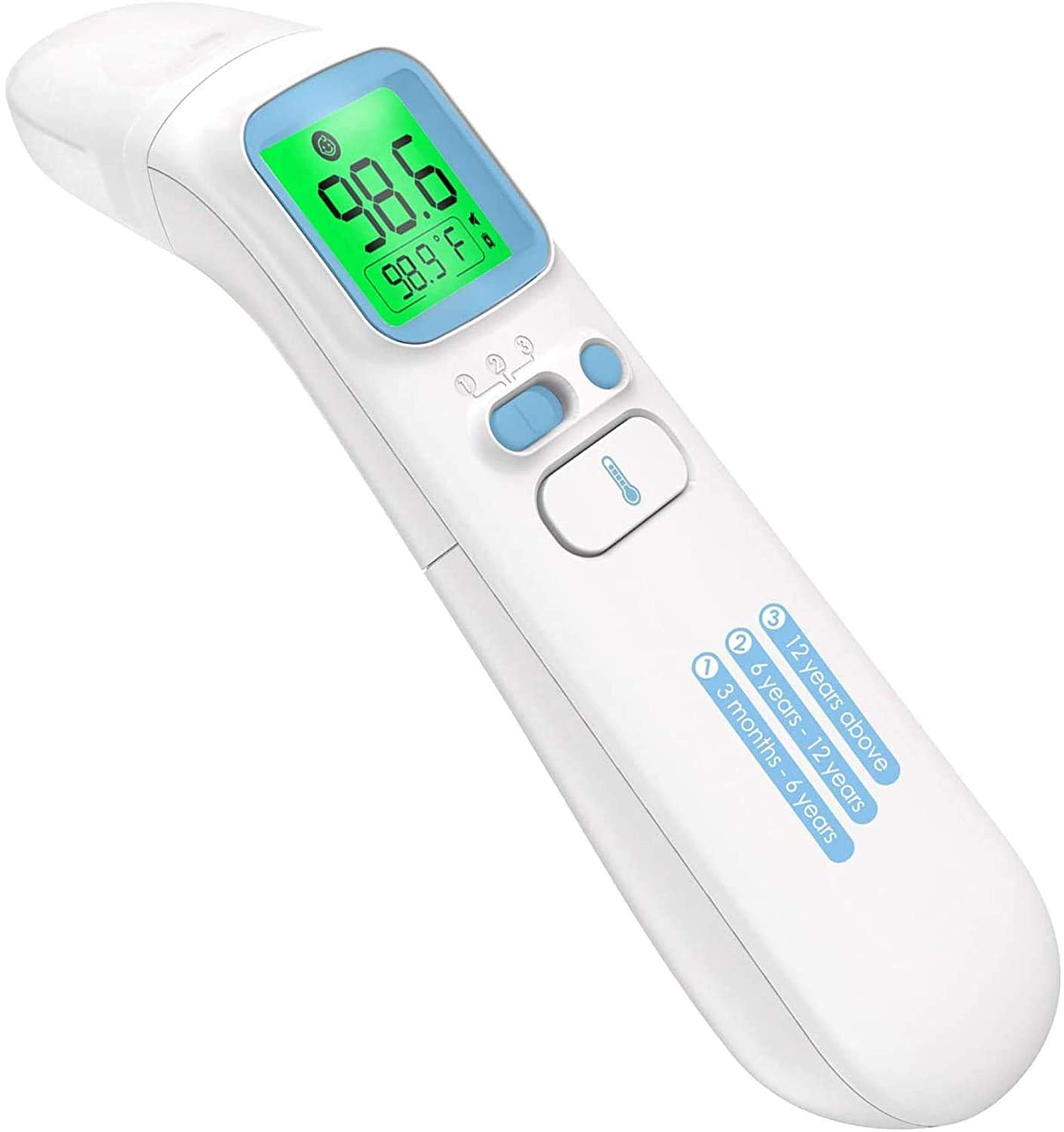 Touchless Thermometer for Adults,Forehead and Ear LCD Display Thermometer for Fever,Infrared Magnetic Thermometer for Baby Kids Surface and Room