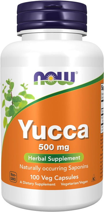 NOW Supplements, Yucca (Yucca spp.) 500 mg, 4:1 Concentrate, Herbal Supplement, 100 Capsules