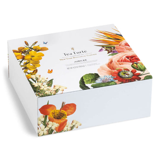 Tea Forte Tea Sampler, Jubilee Tea Chest, Tea Gift Set With 40 Pyramid Tea Infusers, Organic Loose Leaf Tea Variety With Assorted Teas/Tea Sampler Gift Box