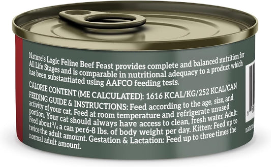 Natures Logic Nl00036 Feline Beef Feast Canned Food, One Size