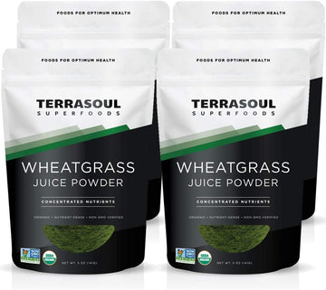 Terrasoul Superfoods Organic Wheat Grass Juice Powder, 20 Ounces - Usa Grown