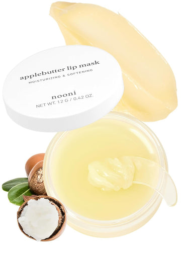 Nooni Korean Lip Butter Overnight Melting Balm (Applebutter) Lip Mask, With Shea Butter And Vitamins | Hydrating, Nourishing, Lip Balm, Soothing, Moisturizing, Softening, Korean Skincare