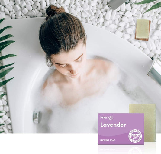 Friendly Soap Handmade Natural Lavender Soap - Relaxing, Indulgent, Exfoliating 95G