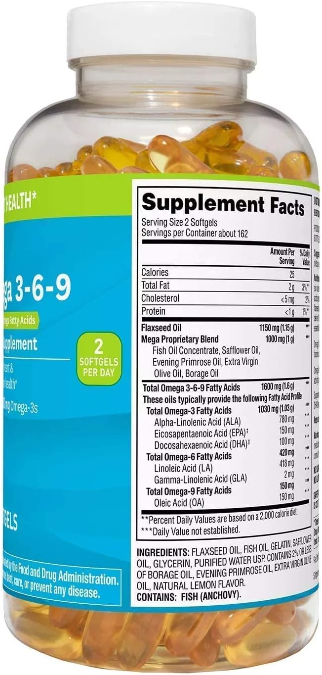 Members Mark Omega 3-6-9 Dietary Supplement (325 Count)