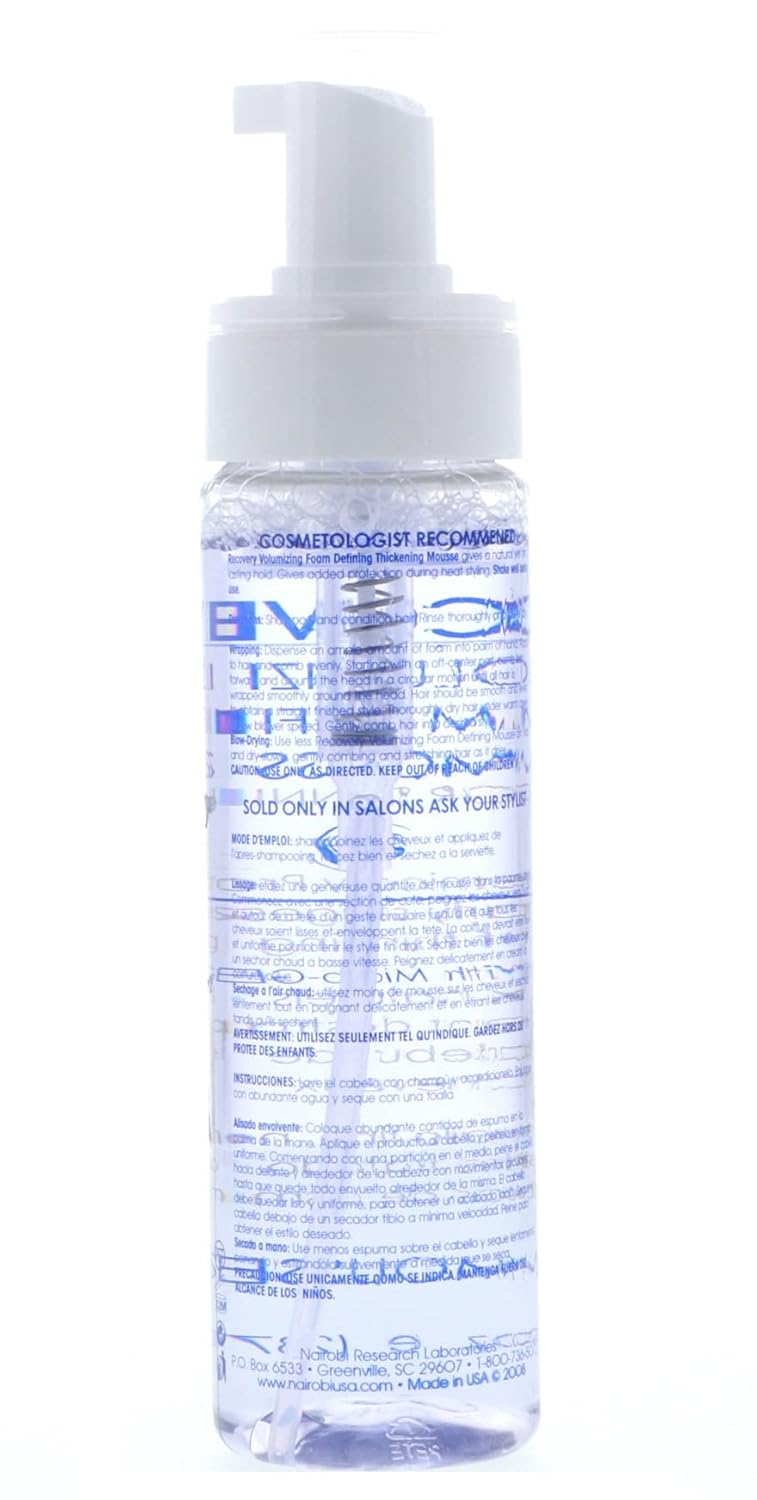 Nairobi Recovery Volumizing Foam Defining Mousse Unisex, 8 Ounce : Hair Styling Mousses : Beauty & Personal Care