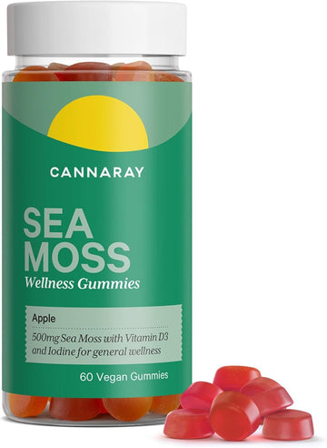 Cannaray Sea Moss Gummy 500Mg (60 Count) - Apple