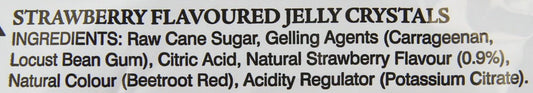 Strawberry Jelly Crystals With Sugar (Just Wholefoods) 85G