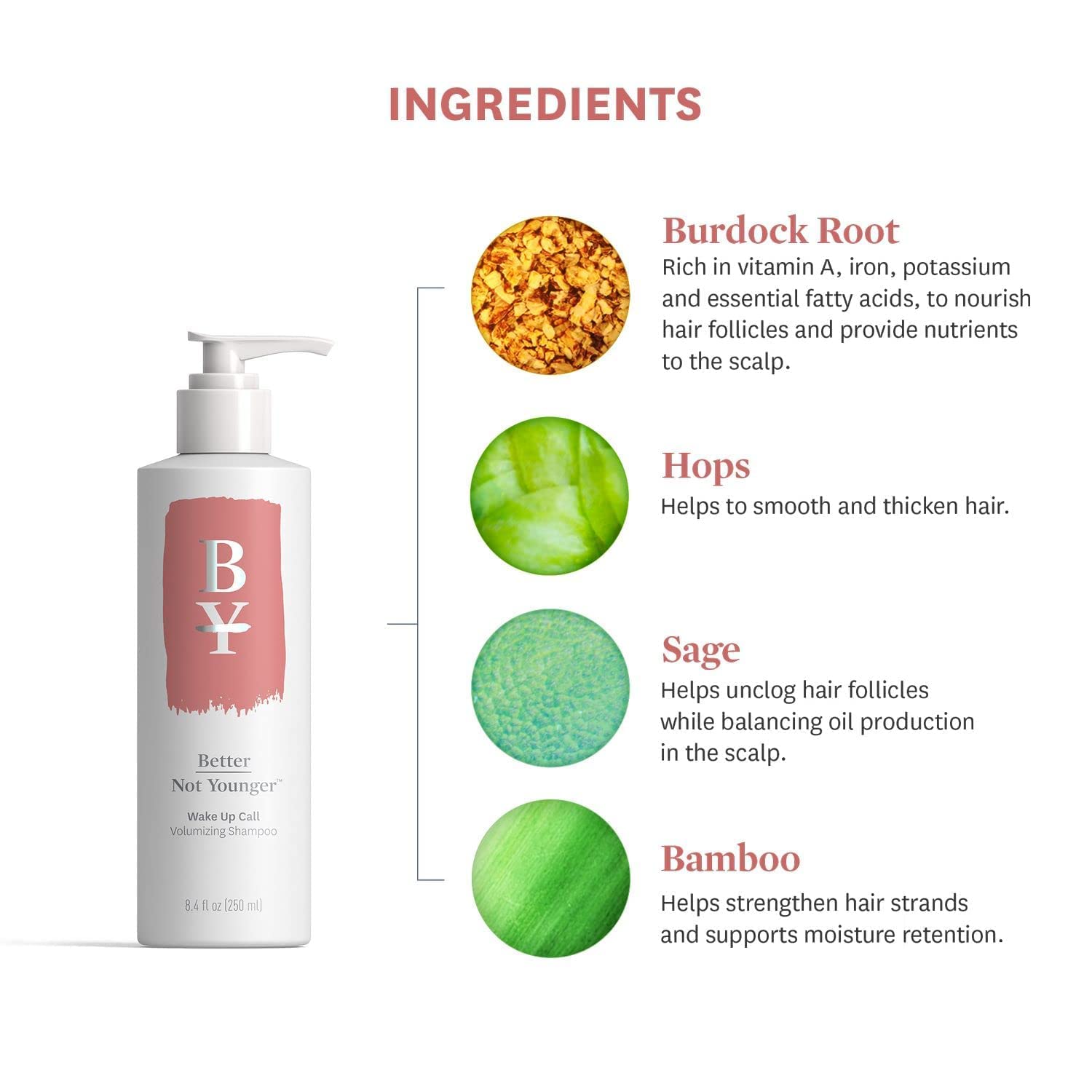 Better Not Younger Wake Up Call Volumizing Shampoo And Conditioner Bundle, 8 Oz. : Beauty & Personal Care