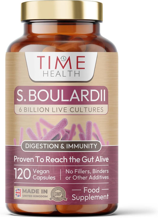 New: Saccharomyces Boulardii Probiotic – 6 Billion Cfu –120 Capsules – Travel Ready S Boulardii (No Refrigeration Required) – Proven To Reach The Gut Alive – Vegan – Gmp – Uk Supplement
