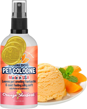 Bodhi Dog Natural Dog Cologne | Premium Scented Deodorizing Body Spray For Dogs & Cats | Neutralizes Strong Odors | Dog Perfume With Natural Dog Conditioner | Made In Usa (Orange Sherbert, 4 Fl Oz)