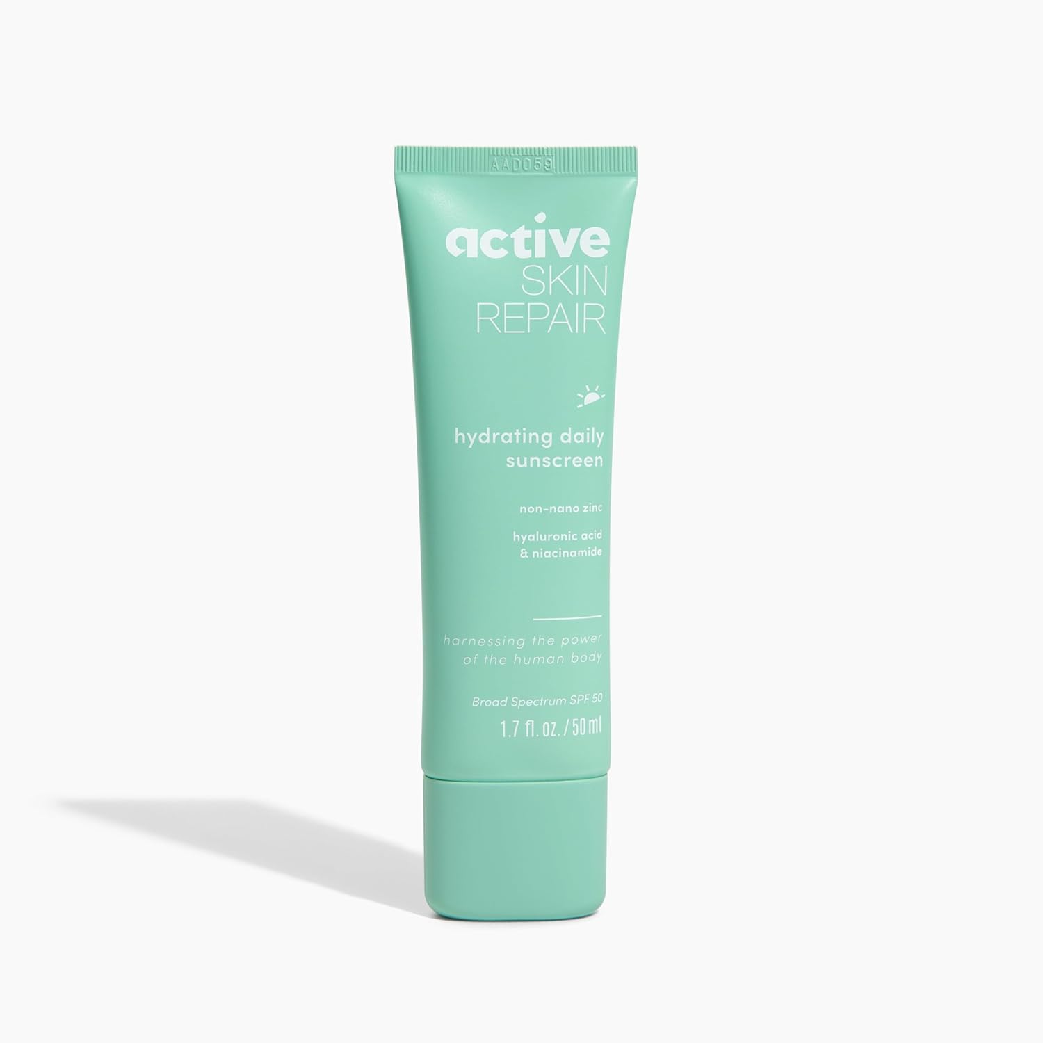 Active Skin Repair Spf 50 Hydrating Daily Sunscreen And Face Moisturizer, Non-Nano Zinc, Non-Toxic Broad Spectrum Protection Hydrating Mineral Facial Sunscreen, 1.7 Fl. Oz