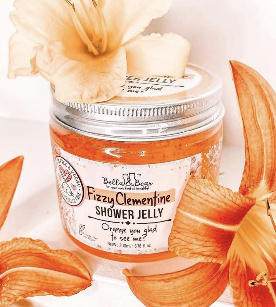 Bella & Bear Fizzy Clementine Shower Jelly, Vegan, Cruelty Free, Teen Girl Gifts 6.7Oz : Beauty & Personal Care