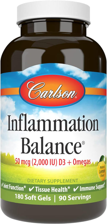 Carlson - Inflammation Balance, Balanced Omega-3 & Omega-6 Ratio, with
