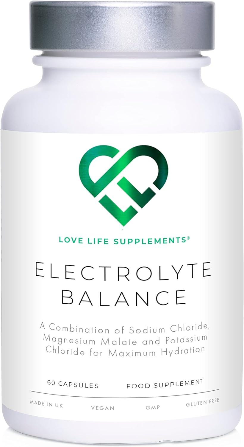 Electrolyte Balance | Electrolytes Tablets Sugar Free | 60 Capsules - 30 Servings | High Strength 1000mg Sodium Chloride, Magnesium & Potassium for Maximum Hydration | Keto Friendly | LL Supplements