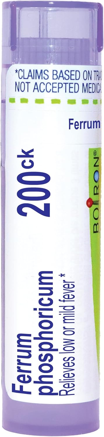 Boiron Ferrum Phosphoricum 200Ck Homeopathic Medicine For Fever - 80 Pellets